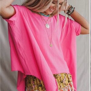 DAVI & DANI Bright Pink Girls' Tank Top